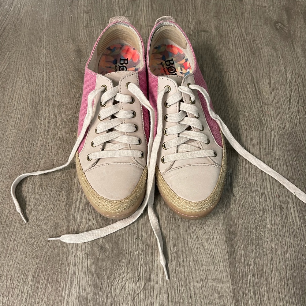 Born Khaki & Pink Sneakers